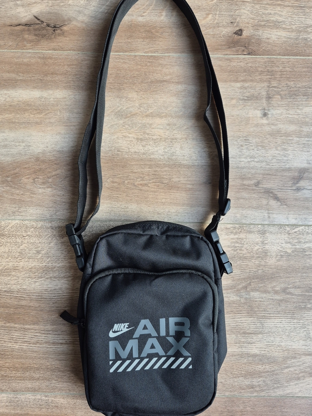 Nike Air Max Heritage Black Crossbody Sling Bag Adjustable Removable Strap
